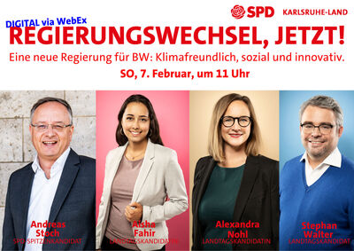 Andreas Stoch, Aisha Fahir, Alexandra Nohl und Stephan Walter – LIVE am 07.02. um 11:00 Uhr