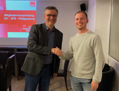 Die beiden OV Vorsitzenden li. Philipp Nicolodelli und re. Jonas Arbogast